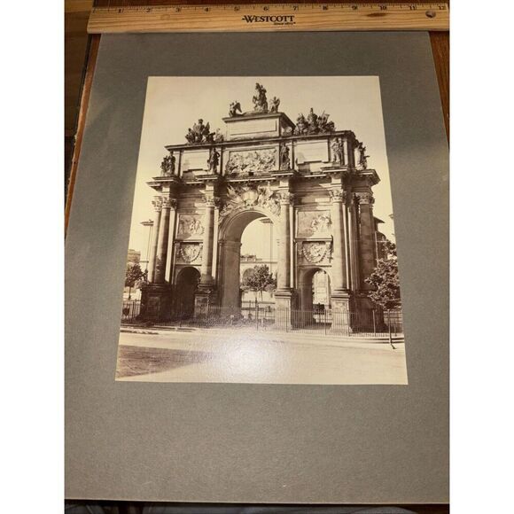 Vintage Arch of Triumph Jadot Florence Mounted Italian Architecture Photo - Picture 1 of 2